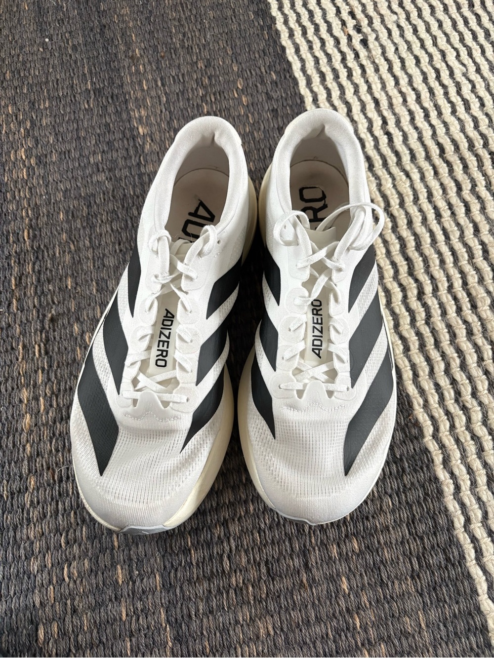 adidas Adizero Men's White and Black Sneakers